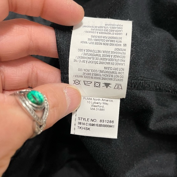 EUC Men’s Size Medium Puma Full Zip Tract Jacket With Logo Print In Black/White - Picture 12 of 12